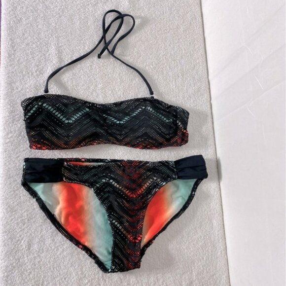 5/$25 Black Mesh and Multicolor Bikini Set M - Picture 12 of 12